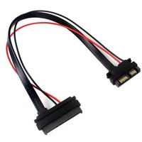 Cable SATA Serial ATA de 22 pines (7+15) hembra a SATA Slimline de 13 pines (7+6) macho, cable convertidor de 30 cm/1 pies/12 pulgadas