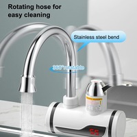 Robinet de chauffage instantané électrique 3000W Chauffe-eau sans réservoir Température réglable Chauffage rapide Robinet Affichage numérique pour salle de bain