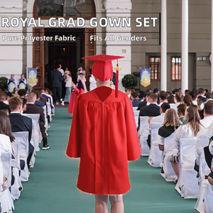 Conjunto de 4 Piezas de Túnica y Birrete Académico de Graduación de la Mejor Calidad al por Mayor 2024, Color y Talla Personalizados para Adultos, 100% Poliéster - Product Image 2