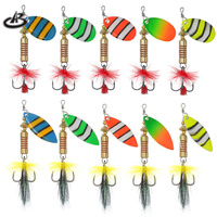 Umpan pemintal pancing 6.4cm 6g, pemintal pancing Wobbler logam, umpan Putar