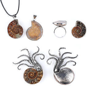 Anelli, Spille e Collane Artigianali all'Ingrosso con Fossili Naturali di Conchiglia e Ammonite per Regali da Donna per Feste, Anniversari e Matrimoni - Product Image 4