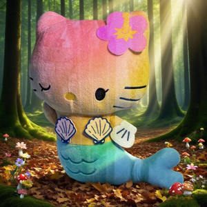 Entrega en 3-5 Días en EE. UU. Peluche de Hello Kitty Hawaiana Bronceada Sirena, Gatita de Peluche Abrazable, Animal de Peluche Grande - Product Image 6