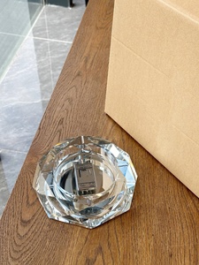 Cenicero de Cristal de Lujo Redondo Plateado/Dorado/Negro Fácil de Limpiar para Uso en el Hogar y Restaurantes, Regalo para el Día del Padre - Product Image 5