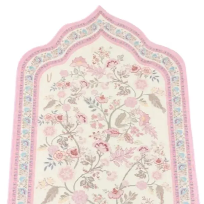 Personalizzato nuovo design più sottile imbottito di velluto per ghiaccio facile da trasportare tappetino da preghiera portatile sejadah tapis de priere islam muslim