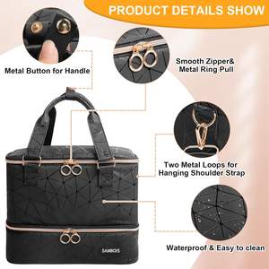 Muestra Gratis, Bolsa Portátil para Esmalte de Uñas, Puede Contener Botellas de Productos de Manicura, Lámpara de Secado, Almacenamiento Portátil de Doble Capa - Product Image 5