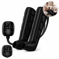 Masseur de jambes à 8 niveaux de pression, compression d'air, 5 chambres, contrôle intelligent, bottes sans fil