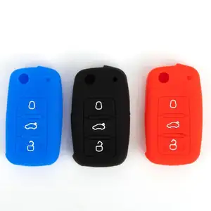 Tampa de chave de borracha personalizada, tampa de chave de silicone profissional com 2 botões e 3 botões