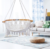 Chaise suspendue en macramé polyester et coton pour intérieur et extérieur, très vendue, pour chambre à coucher, chaise hamac en bambou en forme de S