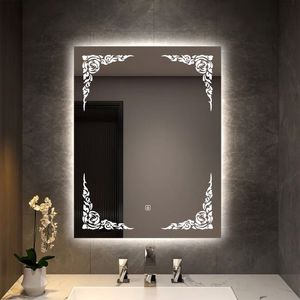 Nhà máy tùy chỉnh giá thấp chiếu sáng Diode thông minh LED Gương phòng tắm với hoa nho cho nhà khách sạn Salon - Product Image 2