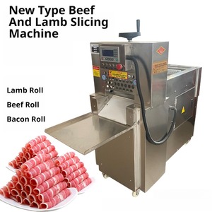 Cortadora de carne semiautomática de acero inoxidable con grosor ajustable para cortar carne de res y cordero congelada - Product Image 5