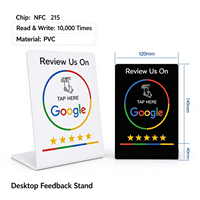 Panneau de table NFC sans contact pour avis Google, grand support en acrylique avec fonction Tap to Rate pour salons, magasins, cafés, réceptions