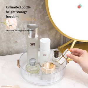 Boîte de rangement rotative <span class=keywords><strong>à</strong></span> 360 degrés pour maquillage, étagère de bureau pour soins de la peau, support antidérapant pour assaisonnements de cuisine et outils de salle de bain - Product Image 4