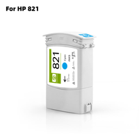 Cartouche d'encre remanufacturée 400 ml 7 couleurs 821, pleine d'encre et de puce pour imprimante HP Latex 110/115