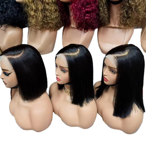 Glueless for <b>Lace</b> Closure Transparent Short <b>Wigs</b> Human Hair Pre Plucked Wear and Go Luxury Vietnamese Virgin Hair - Product Image 1