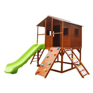 Hanlin Company Kids Christmas Maison en bois Équipement d'amusement extérieur un <span class=keywords><strong>parc</strong></span> de jeu amusant <span class=keywords><strong>et</strong></span> une maison de <span class=keywords><strong>jardin</strong></span> pour les enfants - Product Image 1