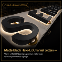 Lettres en relief 3D personnalisées rétroéclairées par LED, transformateur étanche IP65, contrôlées par Bluetooth et Google Assistant, signalétique pour bars, bureaux/boutiques