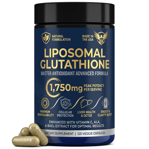 Capsules de glutathion liposomal 1750 mg avec <span class=keywords><strong>vitamine</strong></span> C et ALA pour la défense antioxydante cellulaire, le soutien de la santé hépatique et l'augmentation de l'énergie - Product Image 1