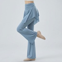Pantalon de danse ample à jambes larges en maille double couche pour femmes adultes BW8155, idéal pour la pratique de la danse moderne, classique et de formation.