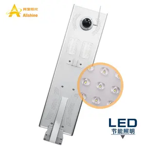 30W LED Tích Hợp Tất Cả Trong Một Đèn Đường Năng Lượng Mặt Trời Với Camera IP CCTV