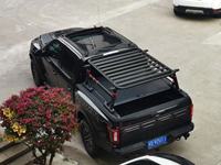 Rak Atas Bak Truk untuk Ford Ranger Raptor, Pengangkut Kargo Utilitas 2-Bar dengan Cincin Pengikat, Aluminium Tugas Berat untuk Berkemah