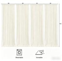 2 panneaux de rideaux de fond colorés en tissu de soie de lait pour arche de mariage, photomaton, arrière-plan d'événement