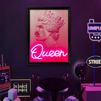 Peintures murales LED en acrylique modernes personnalisées avec rotation à 360 degrés et design imperméable - 50x35cm Décoration intérieure Enseigne néon LED