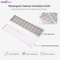 Grille de ventilation rectangulaire pour armoire, cache-aération encastré pour armoire à chaussures et armoire de rangement