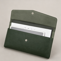 Carpeta Portadocumentos de Cuero PU A4 con Logotipo Personalizado, Carpeta de Negocios Corporativa con Logotipo Grabado para Regalo de Oficina
