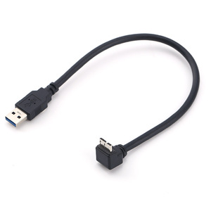 Cable de datos Lung Kay USB 3.0 Micro B en ángulo recto de 90 grados para disco duro externo, color negro - Product Image 5