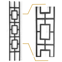 OUYA – Nouveaux meneaux décoratifs de style moderne pour escalier, en métal noir, tube creux, revêtement poudré, 44 pouces, rectangulaires, garantie 5 ans