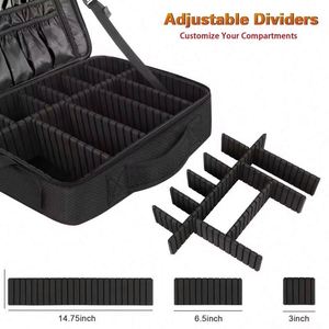 Free Sample Profesional <b>Makeup</b> Organizer Waterproof Oxford Cloth Hard <b>Case</b> With Compartments Carry Handle Trolley Travel <b>Makeup</b> - Product Image 3