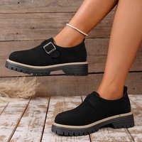 Fabricant de chaussures de marche décontractées noires, élégantes et confortables, à lacets, basses, grande taille, avec amorti et tendances mode