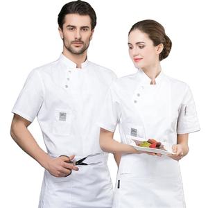 Oem logo <span class=keywords><strong>da</strong></span> uomo personalizzato cucina unisex <span class=keywords><strong>da</strong></span> <span class=keywords><strong>donna</strong></span> catering ristorante manica lunga/corta cooking uniforme <span class=keywords><strong>da</strong></span> <span class=keywords><strong>cuoco</strong></span> giacca <span class=keywords><strong>da</strong></span> chef - Product Image 1