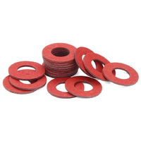 Tailles multiples 24*31*0.4mm Rondelle de papier d'isolation en fibre plate personnalisée rouge noir
