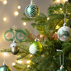 EAGLEGIFTS Ornements de Noël en argent vert frais peints à la main au design original de noisette, décorations de Noël - Product Image 5