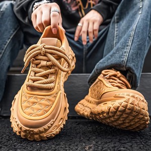 Premium <b>Material</b> Sneakers Men's Fashion Casual Footwear Freizeitschuhe Trendy Breathable Thick Sole Upper Sports Shoes - Product Image 6