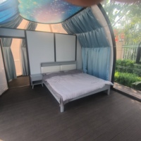 Maison préfabriquée à bulles transparente Préfabriqué Luxe PC Extérieur Igloo Glamping Polycarbonate Géodésique Tente Maison dôme