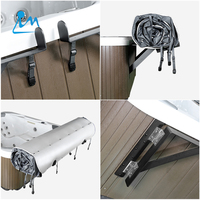 Immer Modern Luxury Spa de jardin extérieur 6 places en alliage d'aluminium noir, étanche, antirouille, résistant au froid, réglable manuellement