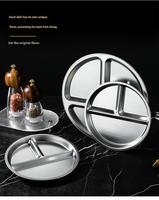 Assiette divisée en acier inoxydable 316 de qualité médicale de 20 cm, ronde, 3 compartiments, plateau alimentaire, contrôle des portions, pour enfants et hôpitaux