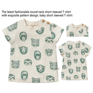 Conjunto de camiseta <span class=keywords><strong>y</strong></span> pantalón de manga larga de algodón orgánico para hombre <span class=keywords><strong>y</strong></span> mujer, camiseta de manga larga de moda para bebé - Product Image 3