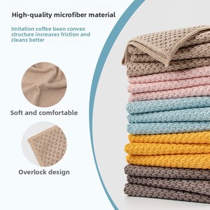 Panni per Piatti Jacquard Personalizzati, Asciugamani in <span class=keywords><strong>Microfibra</strong></span> Antibatterici Spessi per Cucina, Panni per Pulizia in <span class=keywords><strong>Microfibra</strong></span> ad Asciugatura Rapida e Assorbenti - Product Image 4