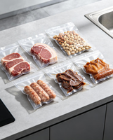 Sacs d'emballage sous vide thermoscellables personnalisables de qualité alimentaire, sacs transparents en aluminium pour fruits de mer congelés, céréales, avec logos imprimés