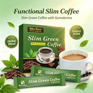 Café Verde Adelgazante Wins Town con Ganoderma, Café Instantáneo Natural a Base de Hierbas para Bajar de Peso, Café Adelgazante en Sobres - Product Image 2