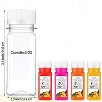Bouteilles de boisson en plastique PET carrées de 8 oz/12 oz/16 oz/24 oz, surface givrée, logo personnalisé, impression sérigraphique, bouchon à vis, marque YINGXI