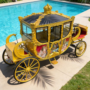 Carruaje de Caballos Iluminado para Navidad, Carruaje de Caballos para Bodas, Carruaje de Caballos Real de Lujo, Carruaje de Caballos de 4 Ruedas en Venta - Product Image 5