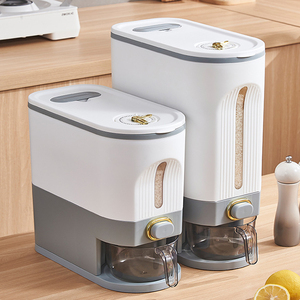 Récipient de stockage Offre Spéciale de grande capacité en <span class=keywords><strong>plastique</strong></span> étanche à l'humidité 5kg 10kg distributeur automatique de céréales et de riz - Product Image 2