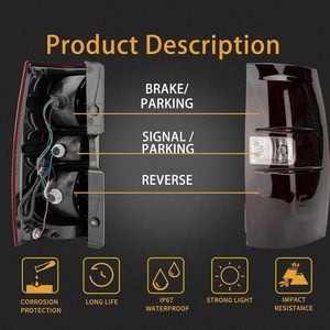 Siru Chất lượng cao 12V/24V đuôi đèn nâng cấp & sửa chữa trực tiếp phù hợp cho Chevy <span class=keywords><strong>Tahoe</strong></span> ngoại ô 2007 2014 OE tương thích - Product Image 4
