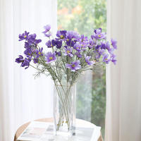 Petite fleur artificielle en soie Cosmos de style européen à tige unique pour la décoration de mariage, de la maison ou des arrangements floraux en vase