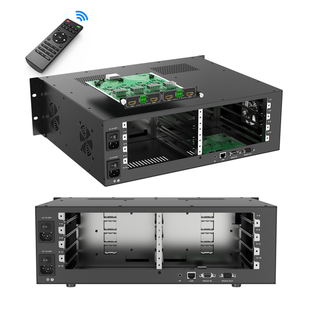 16x16 hdmi Seamless Hybrid matrix Switch Modular Case, MT-VIKI Available for 4x4 8x8 8x16 16x16 32x32 36x36 72x72
