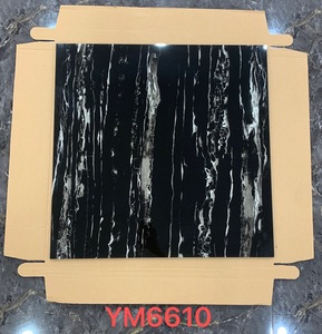 Oferta Especial: Baldosas de Porcelana Brillante de 60x60 cm para Piso, Baldosas de Porcelana Estándar con Aspecto de Mármol Negro - Product Image 6